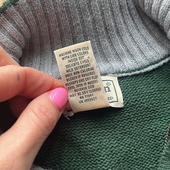 L.L. Bean Men's Cotton Sweater, Quarter-Zip size XL - Picture 6 of 8